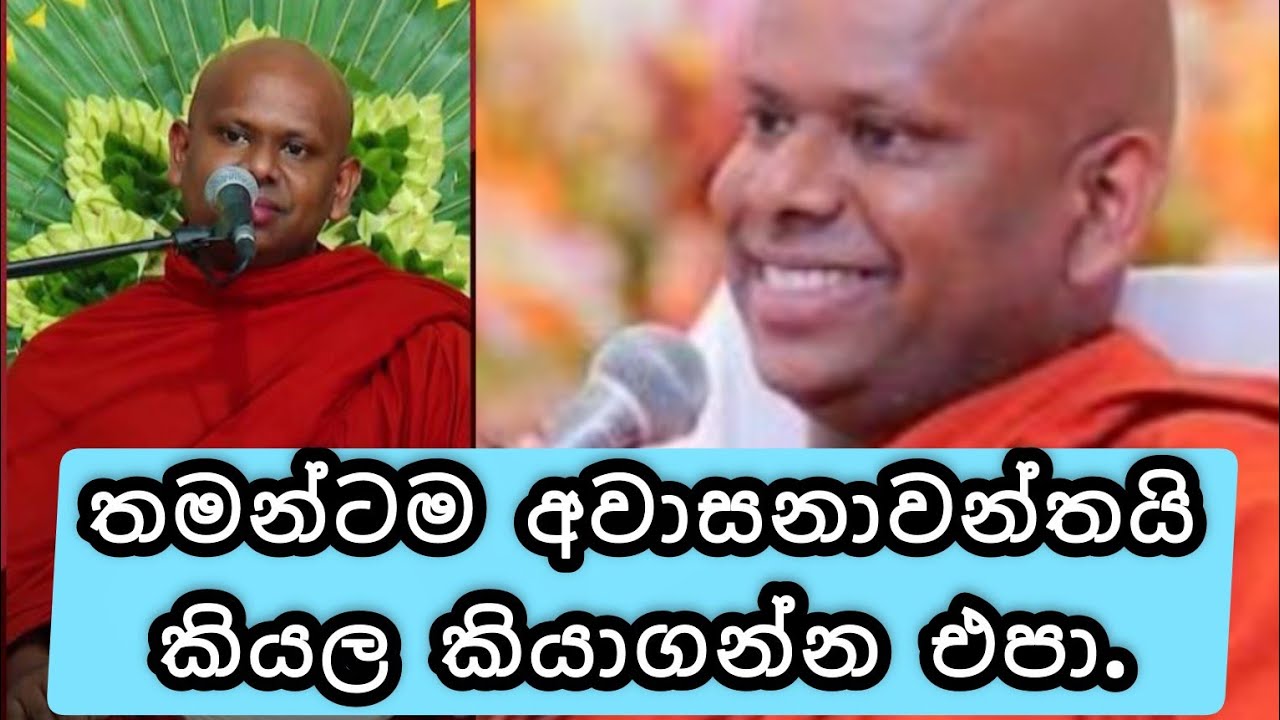 තමන්ටම අවාසනාවන්තයි කියල කියාගන්න එපා.|පූජ්‍ය වැලිමඩ සද්ධාසීල හිමි. 🤍🙏🕊️