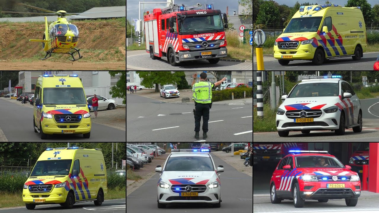 Vele Hulpdiensten met hoge spoed onderweg naar dodelijk ongeval in dakpannenfabriek in Tegelen!