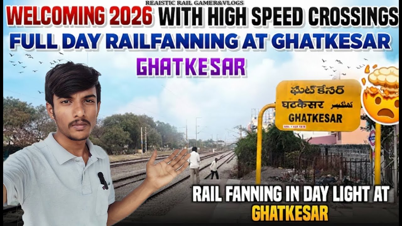 8 hours RailFanning at Ghatkesar || premium trains spotted || Power of Indian Railways 🫡
