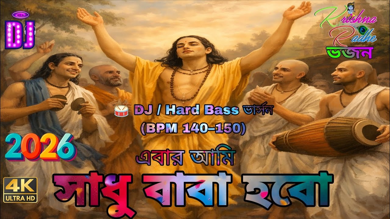 এবার আমি সাধু বাবা হবো | 🥁 DJ / Hard Bass Version BPM 140–150 | AI Generated Devotional Music 