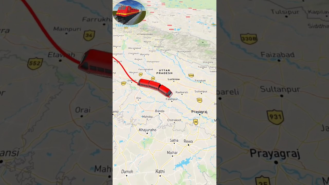 Poorva express New Delhi to Howrah#train #trainjourney #map