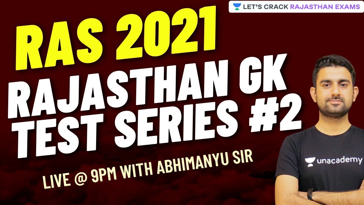 Rajasthan GK Test Series #2 | GK Quiz | Marathon Session | RAS/RPSC 2021 | Abhimanyu Singh