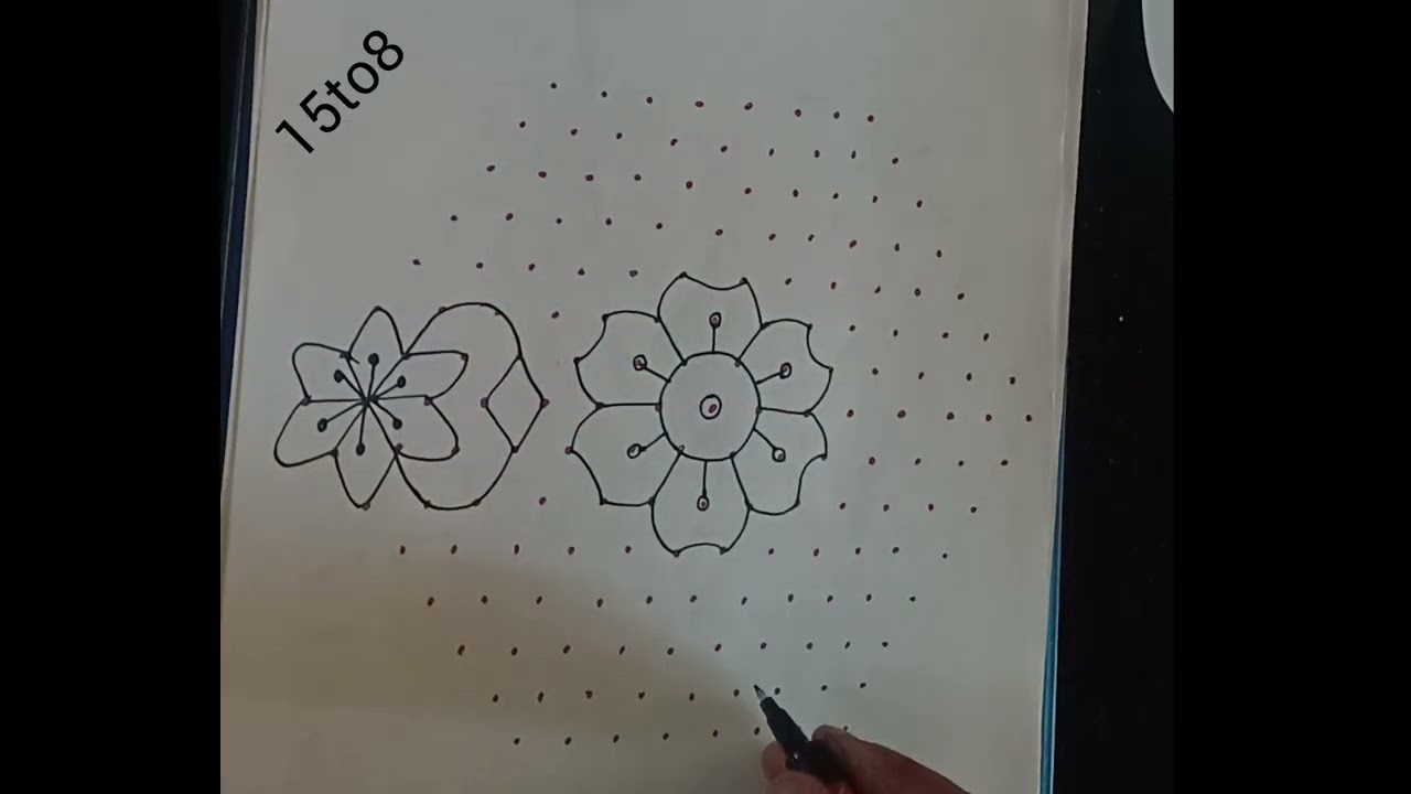 Simple and beautiful 🌺 rangolis 17to9and 15to8 simple 