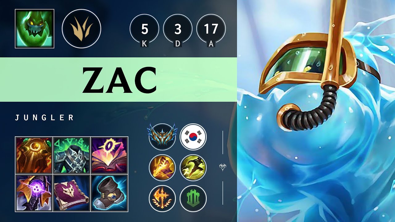 Zac Jungle vs Lee Sin - KR Challenger Patch 25.10