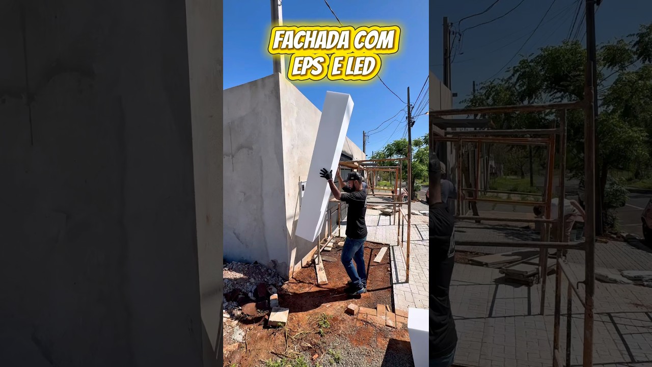 Fachada completa 👊🚀 #obra #eps #arquitetura #pedreiro #casa #constru&ccedil;&atilde;o #construcaocivil