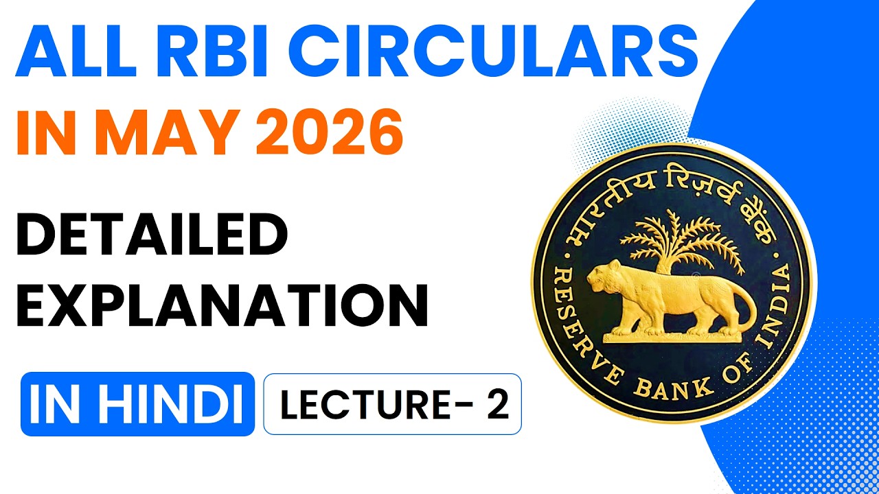 RBI Circulars May 2026 detailed explanation I Lec-2 I Monthly RBI Circulars - May I Hindi