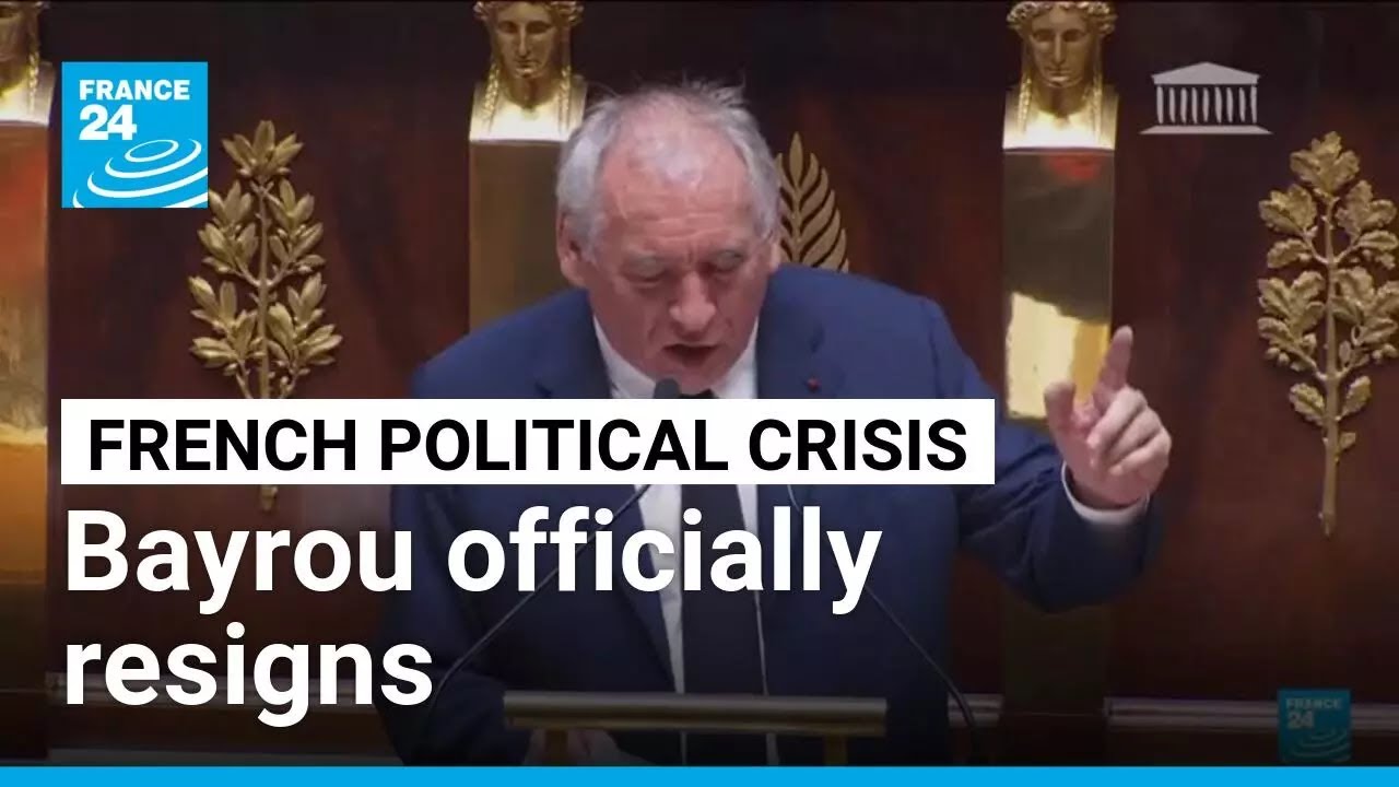 Ousted French Prime Minister Bayrou officially resigns after losing confidence vote • FRANCE 24