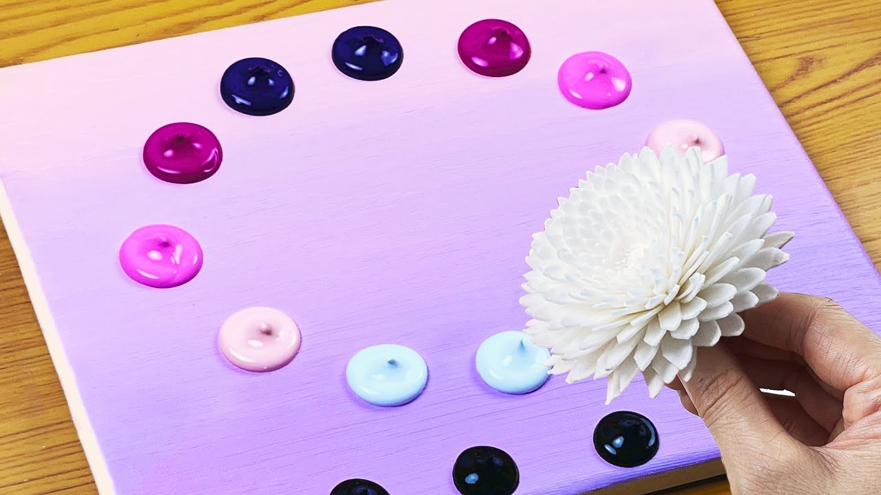 How to Paint with a Paper Flower | Creative and Interesting