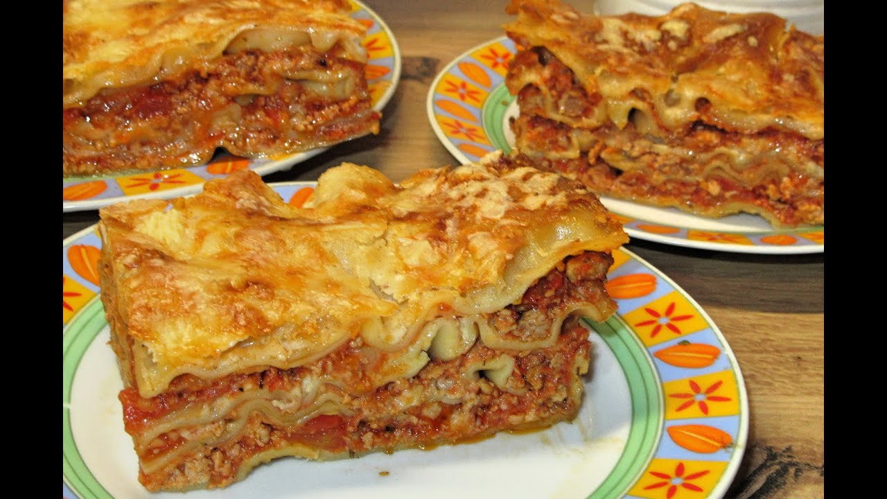 Lazania z mięsem mielonym i beszamelem-pyszne danie #Lasagne