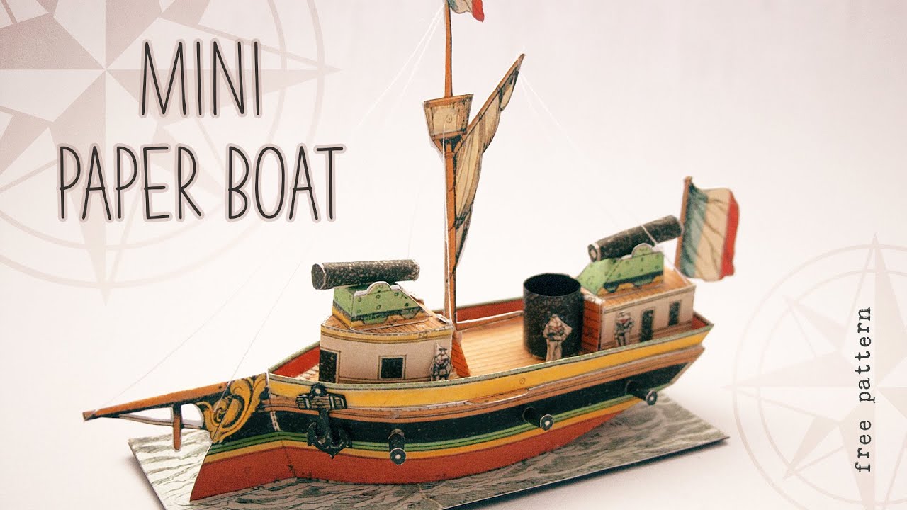 DIY Paper Miniature Boat Model (vintage papercraft)