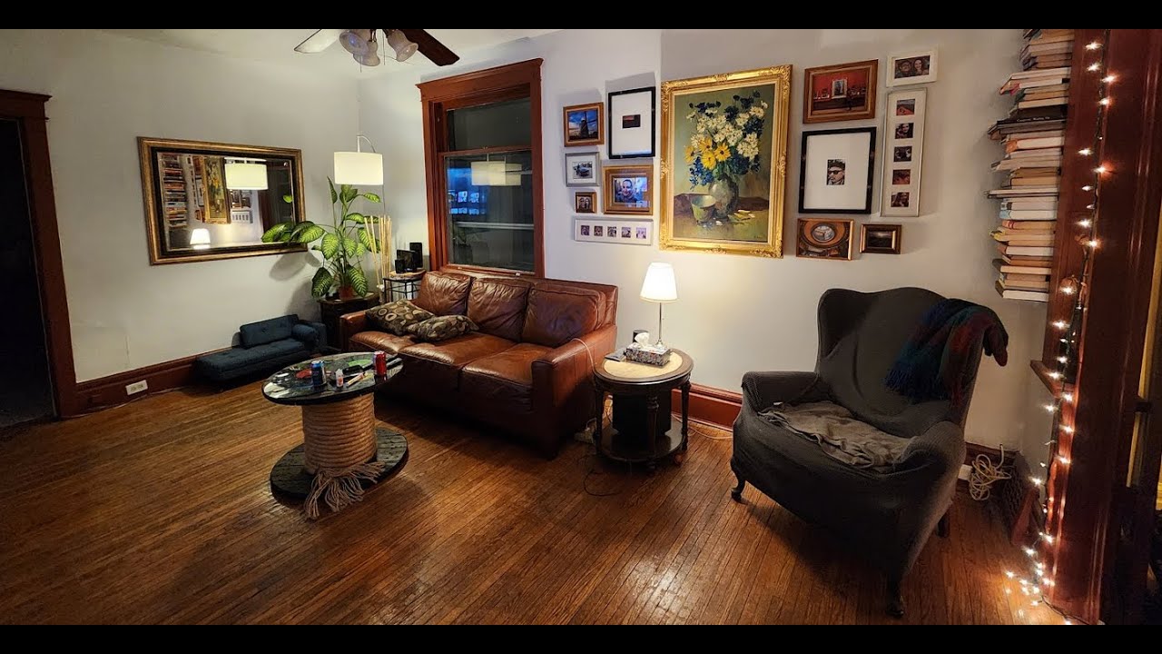 ASMR Living Room Tour - Soft Spoken ~ Squeaky Floors & Playful Kiki Part II