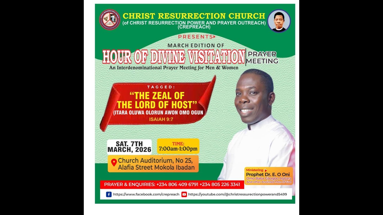 THE ZEAL OF THE LORD OF HOST (ISAIAH 9:7) BY PROPHET DR E. O. ONI