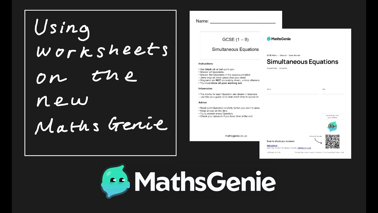 Как пользоваться рабочими листами на новом сайте MathsGenie