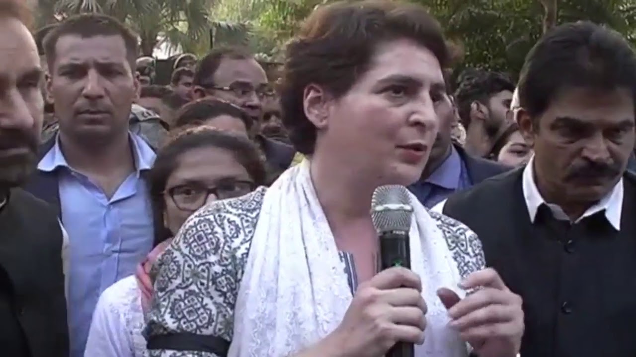 Peace March: Smt. Priyanka Gandhi Vadra addresses Party Worker in Delhi