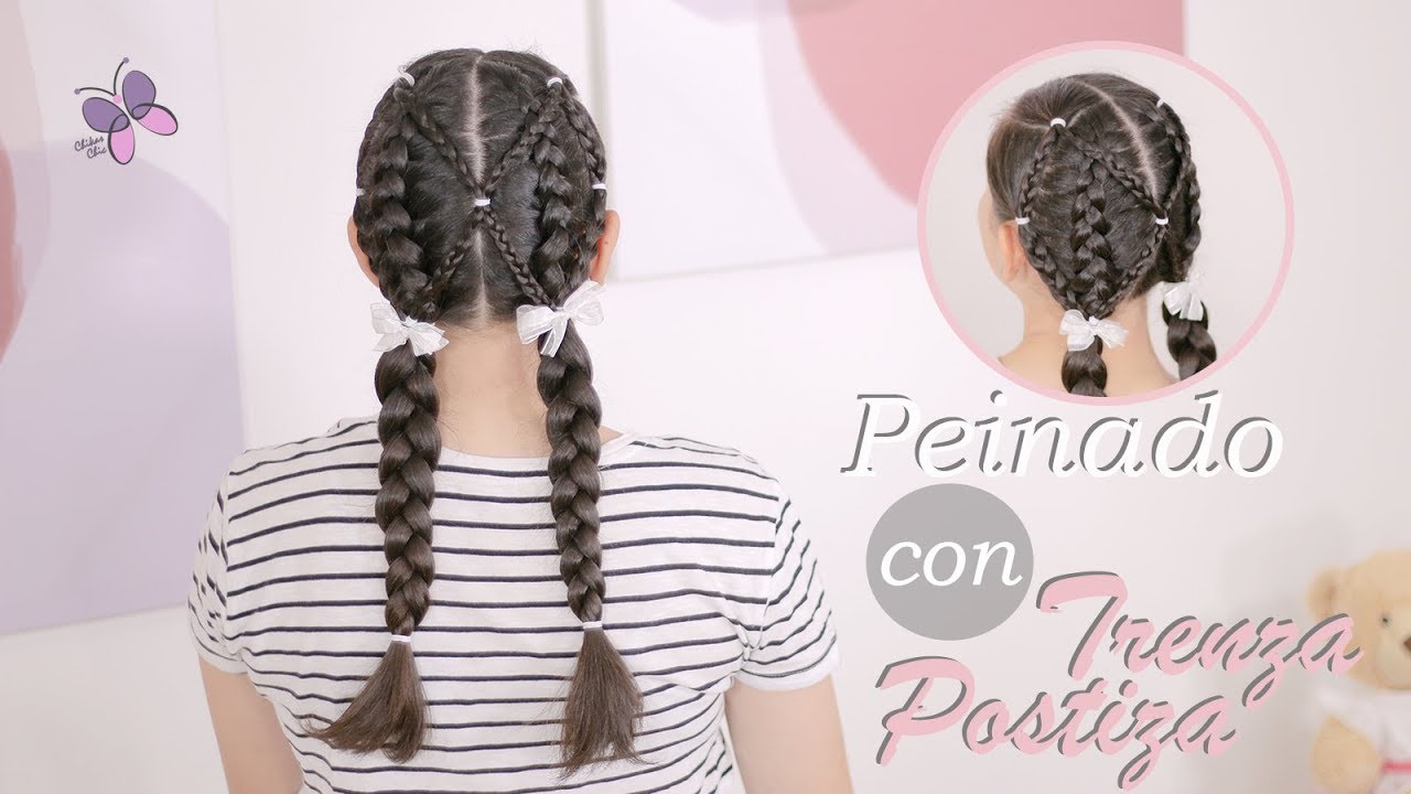 Peinado para Niña con Trenza postiza | Como hacer Trenzas | Peinados para el Colegio