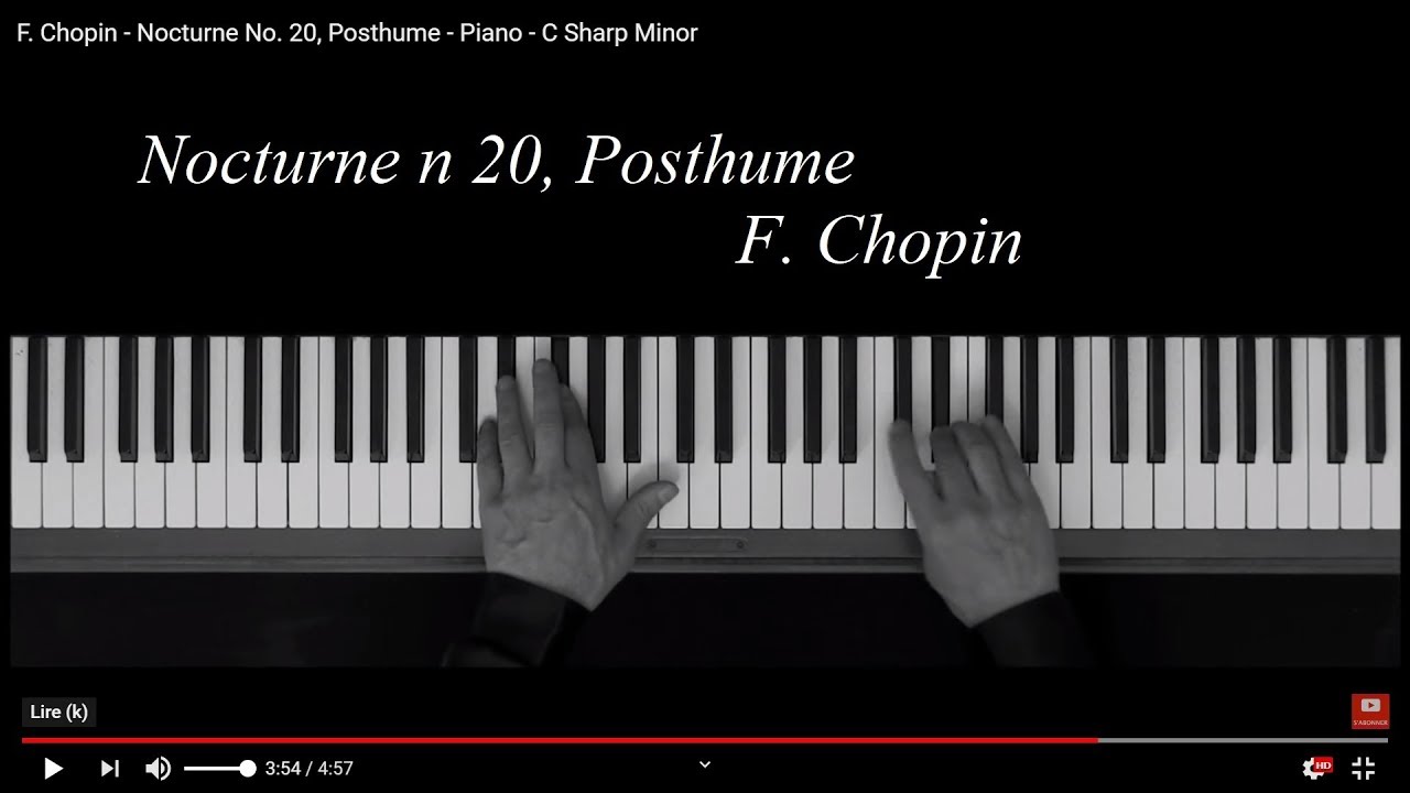 F. Chopin - Nocturne No. 20, Posthume - Piano - C Sharp Minor
