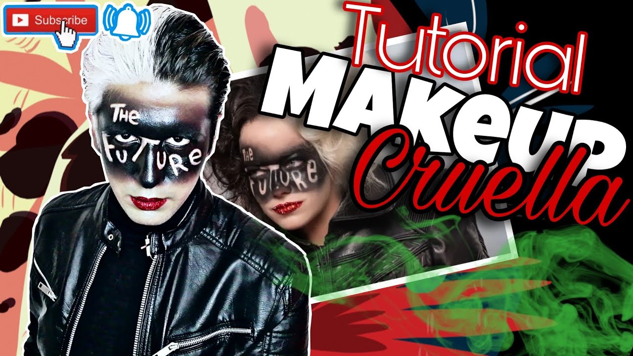 👩🏻‍🎤🐾Recreando un maquillaje de la película "Cruella" 2021/ Tutorial makeup "The Future" 👄👁️