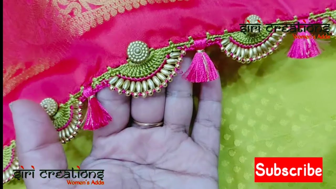 saree kuchu #216 / #heavy #bridal #sareekuchu design tutorial for beginners // Siri Creations