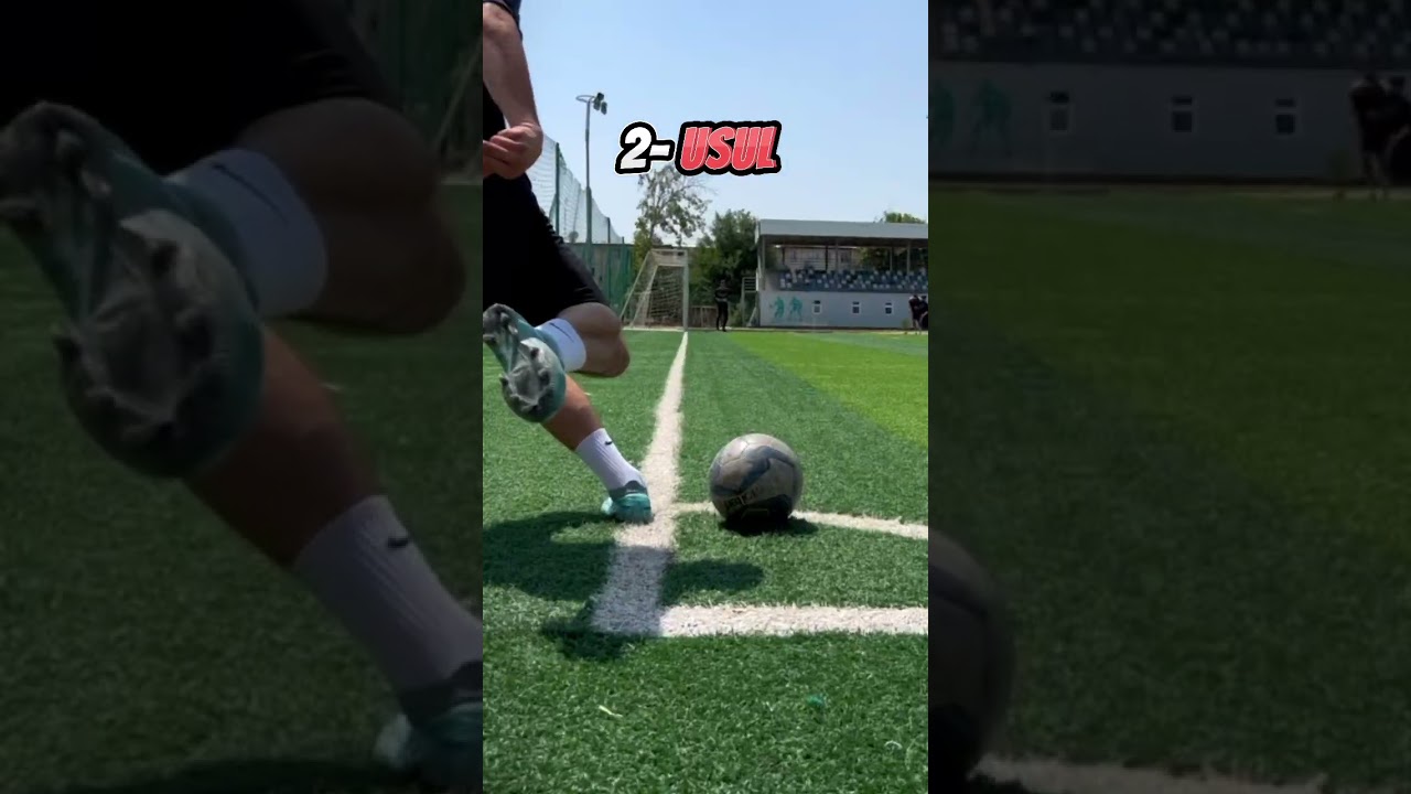 Burchak zarbasini 3 hil amalga oshirish usullari⚽️⚡️