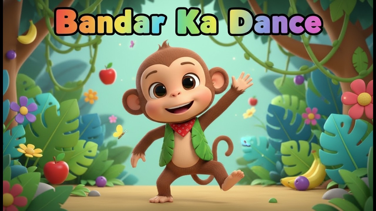 Bandar Ka Dance | Funny Monkey Song | Hindi Nursery Rhymes for Kids
