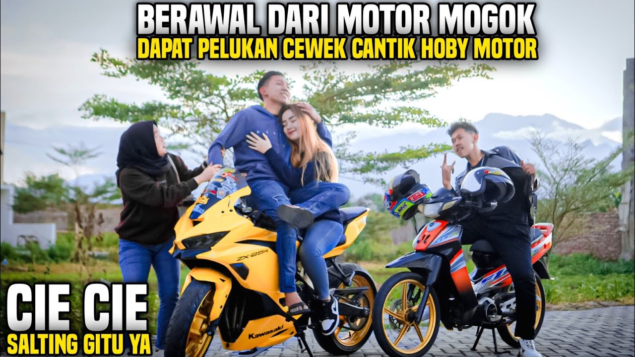 BERAWAL BANTUIN MOTOR MOGOK DAPAT PELUKAN ROMANTIS CEWEK IDAMAN HOBY MOTOR!! Cie salting..