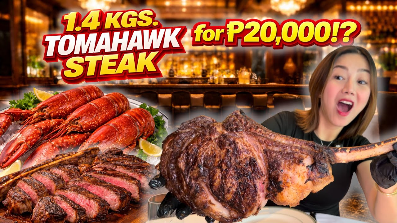 Eating ₱20,000 TOMAHAWK Steak + 1 KG LOBSTER in one of the Most EXPENSIVE Restaurants in Manila
