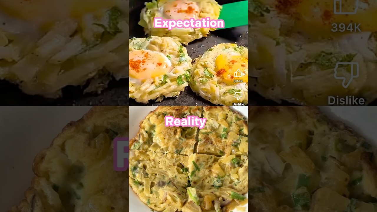 Expectation Vs reality | cooking failure | easy breakfast bird nest recipe