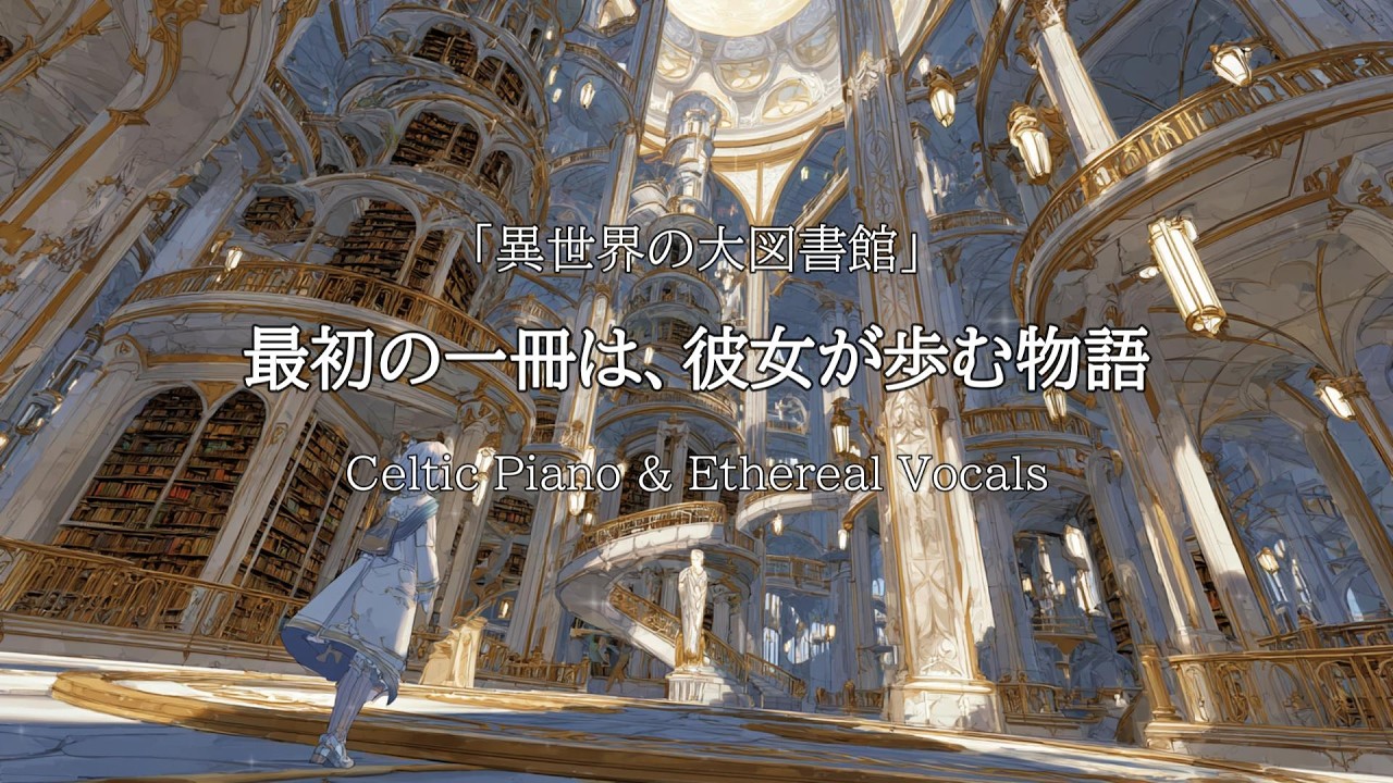 【異世界ピアノ音楽/Celtic Music】光の大図書館【作業用・勉強用・睡眠用】The Luminous Grand Library | Celtic Piano & Female Vocals