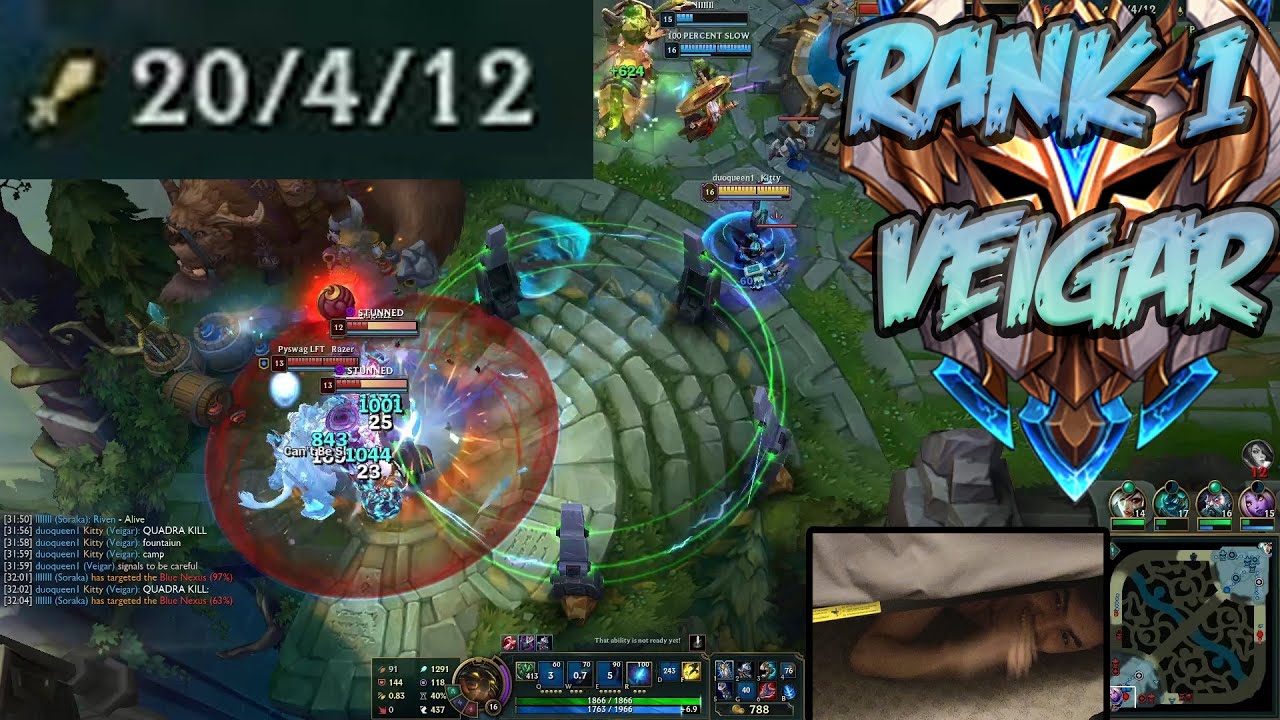 RANK 1 VEIGAR GETS 20 KILLS IN CHALLENGER GAME