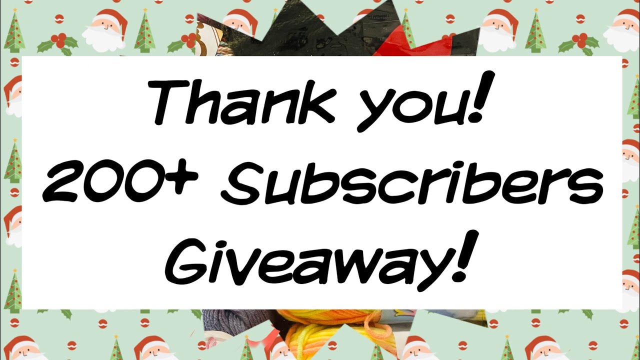 200+ Subscribers Giveaway! CLOSED | #crochet #yarn #mysterybag #mysterybox #giveaway