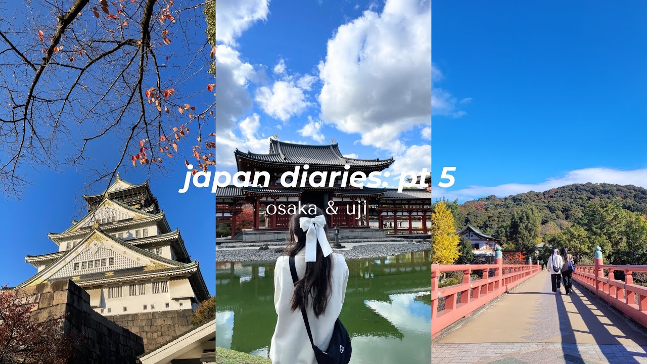 japan diaries: pt 5 (osaka & uji) ♡ ⋆｡˚ ꕥ┊┊osaka castle, dontonbori, matcha, koshoji temple, hojicha
