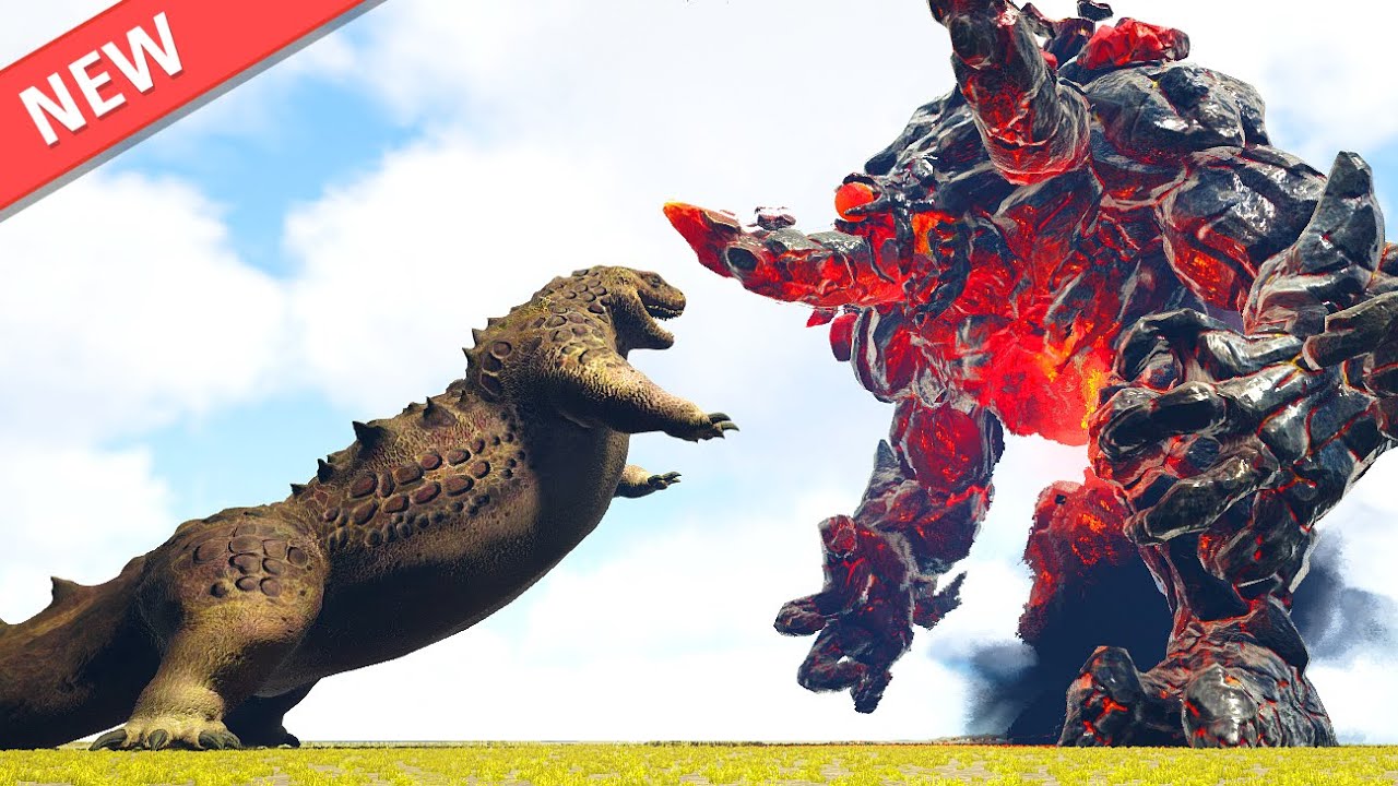 TITANUS DOUG vs. LAVA TITAN | ARK Kaiju Battle 🦎