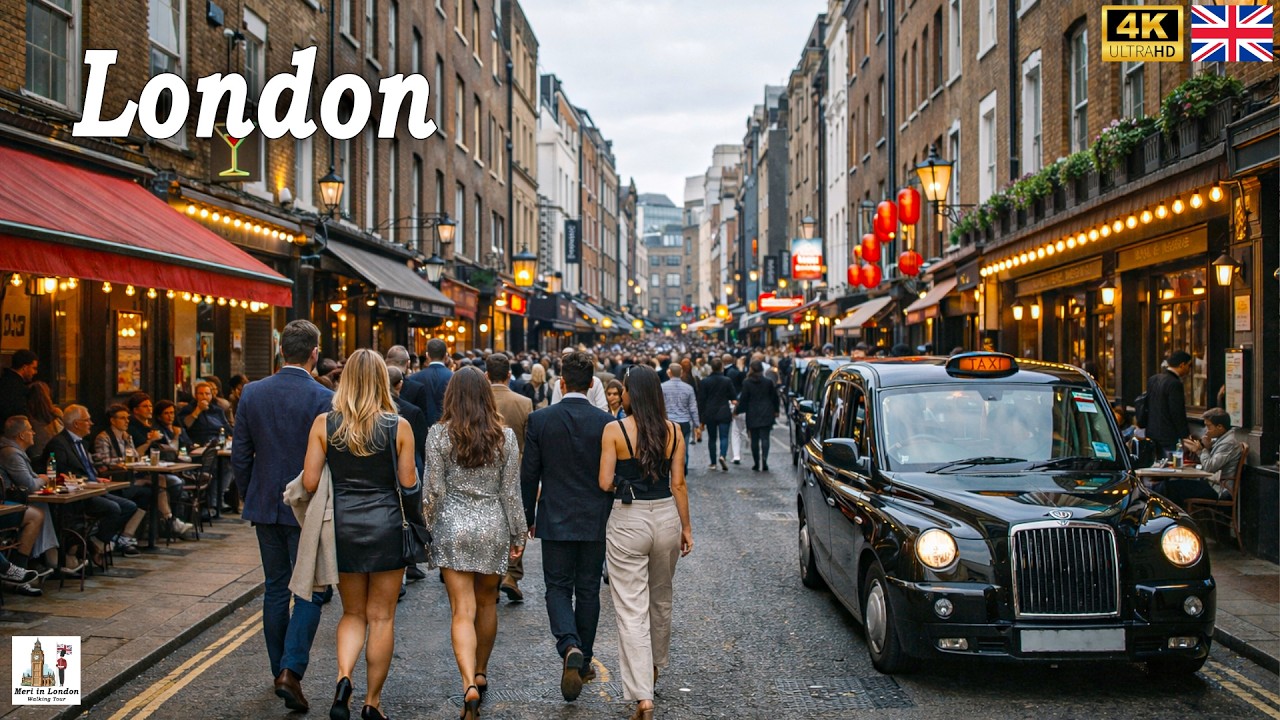 LONDON Good Friday Evening Walking Tour🚶&zwj;➡️How Amazing is London in Holiday Season?!🚶&zwj;♀️True 4K