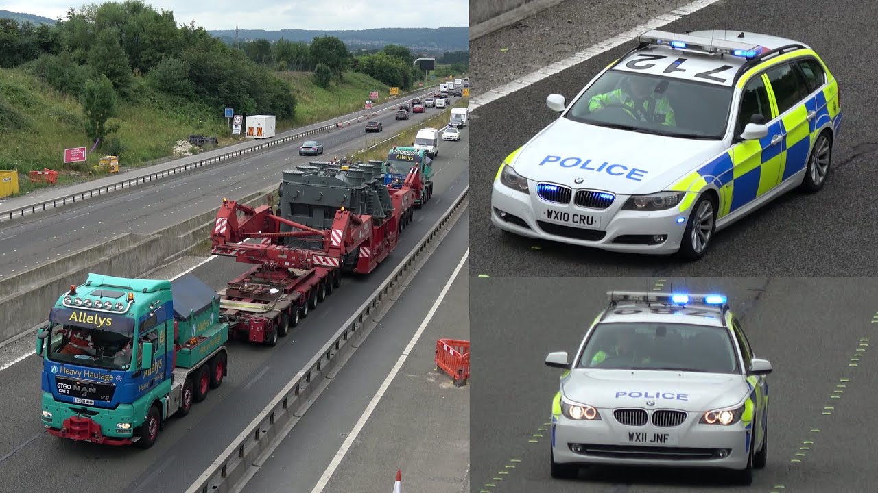 Police escort abnormal load: 235 tonne generator