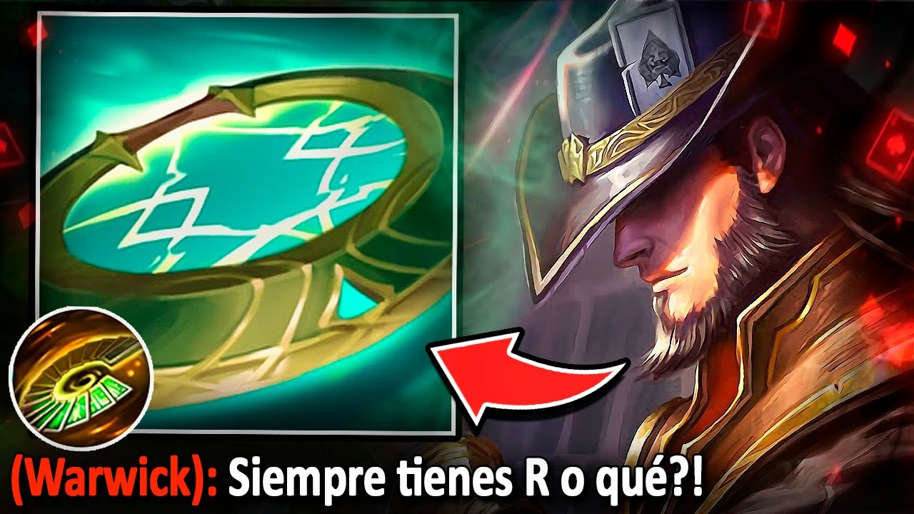 Twisted Fate pero 100% Letalidad y la R no tiene enfriamiento
