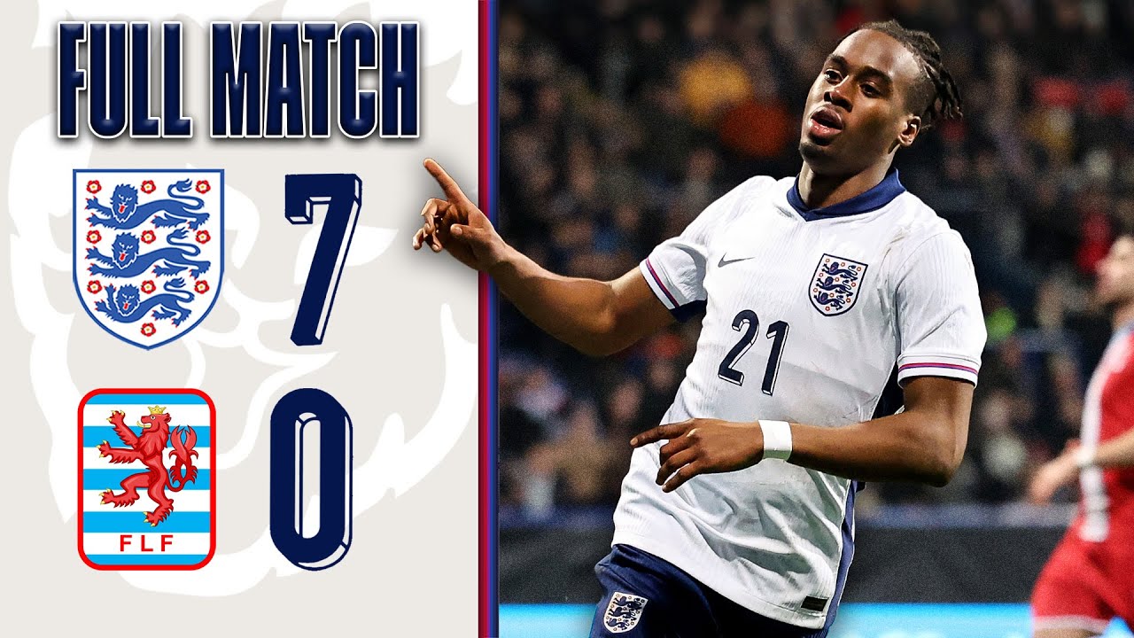FULL MATCH | England U21 7-0 Luxembourg U21 | UEFA EURO U21 Qualification | Group F | England