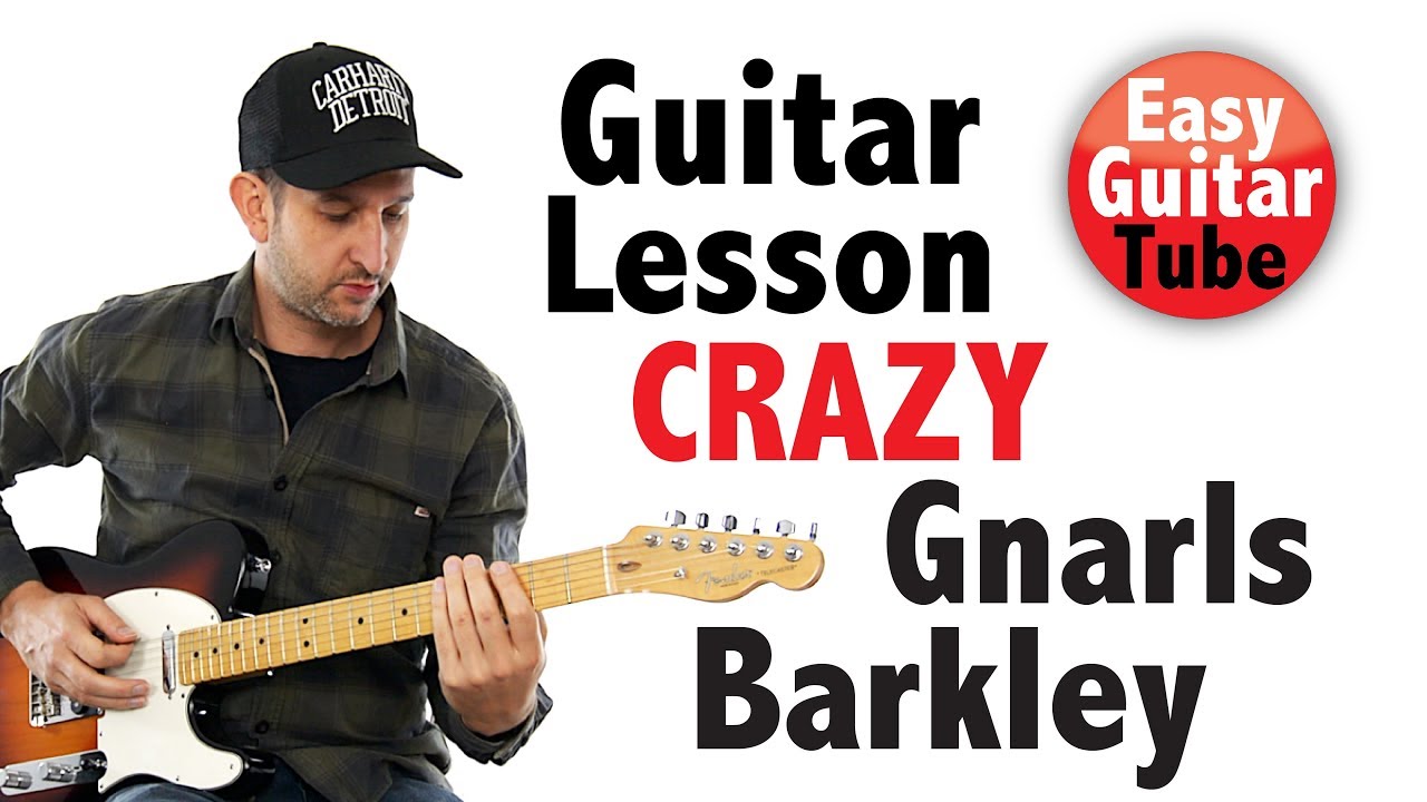 Gnarls Barkley  - Crazy // Easy guitar lesson for beginners + TAB (How to play, tutorial)