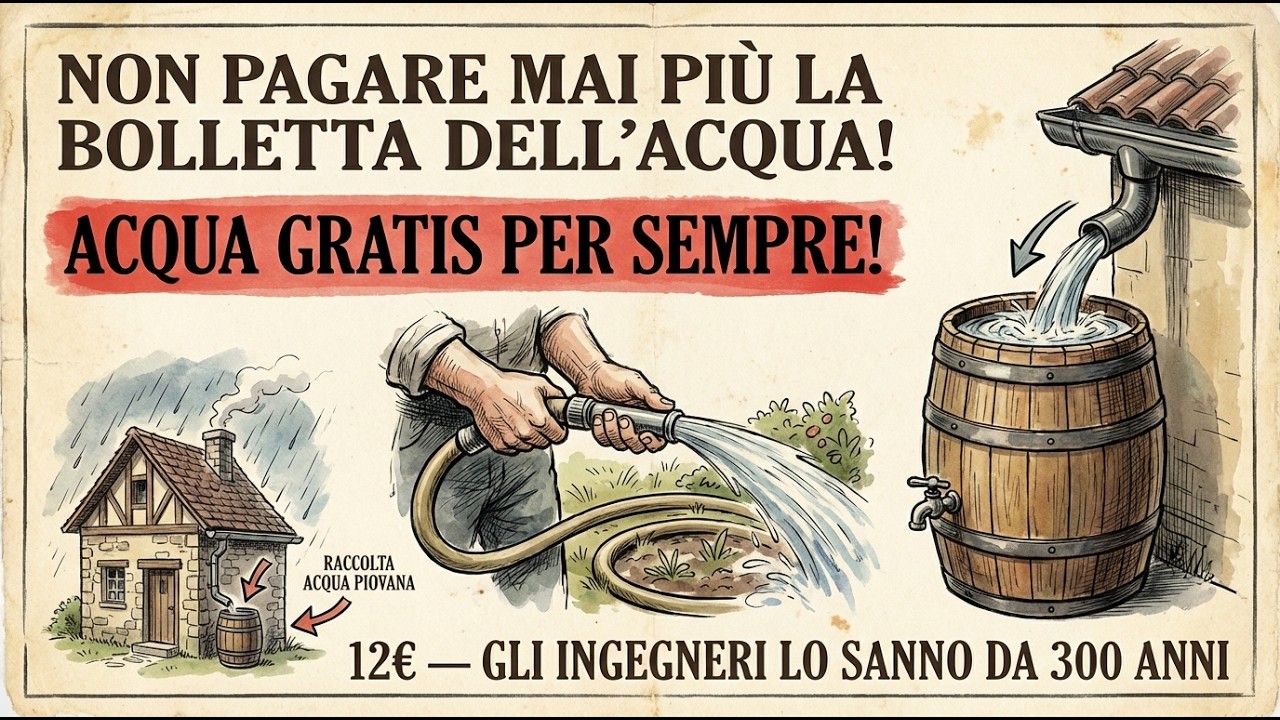 Non pagare mai più la bolletta dell’acqua: sistema di raccolta piovana (70.000litri gratis all’anno)
