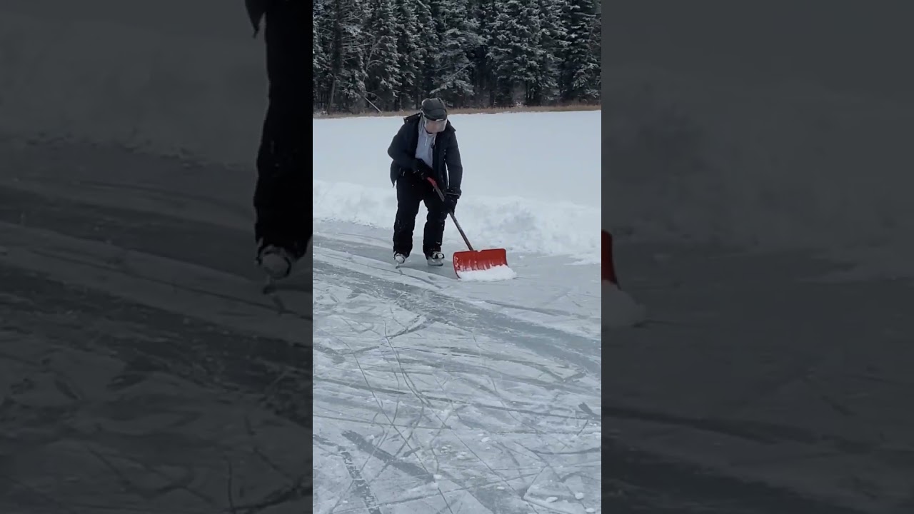 Ice cleaning #skate #ice #snow #frozen #lake #shorts