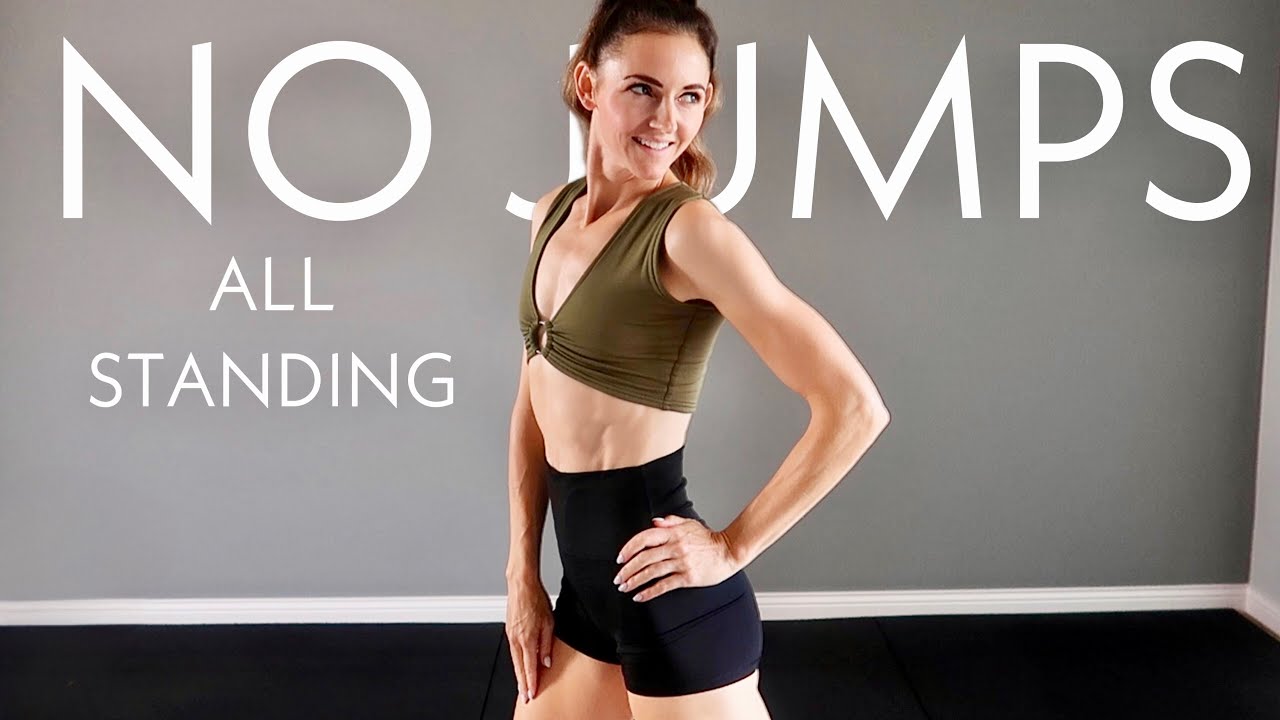 30 MIN INTENSE CARDIO HIIT + ABS Workout (ALL STANDING) No Equipment, Full Body, NO JUMPING Fat Burn