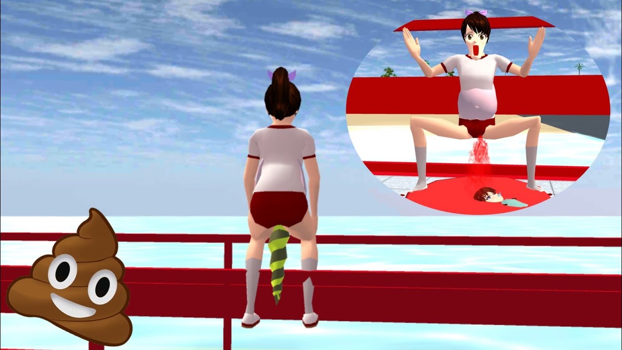 Rina Hamil🤰Gak Tahan E'ek Di Atas Jembatan Mercusuar Sampai Melahirkan😲 || Sakura School Simulator