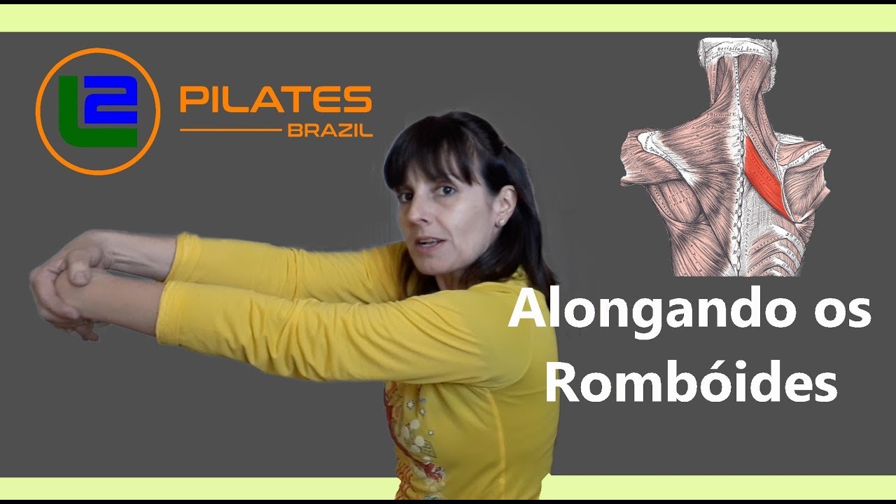 Mau jeito no meio costas entre as escápulas - Alongando os Rombóides.