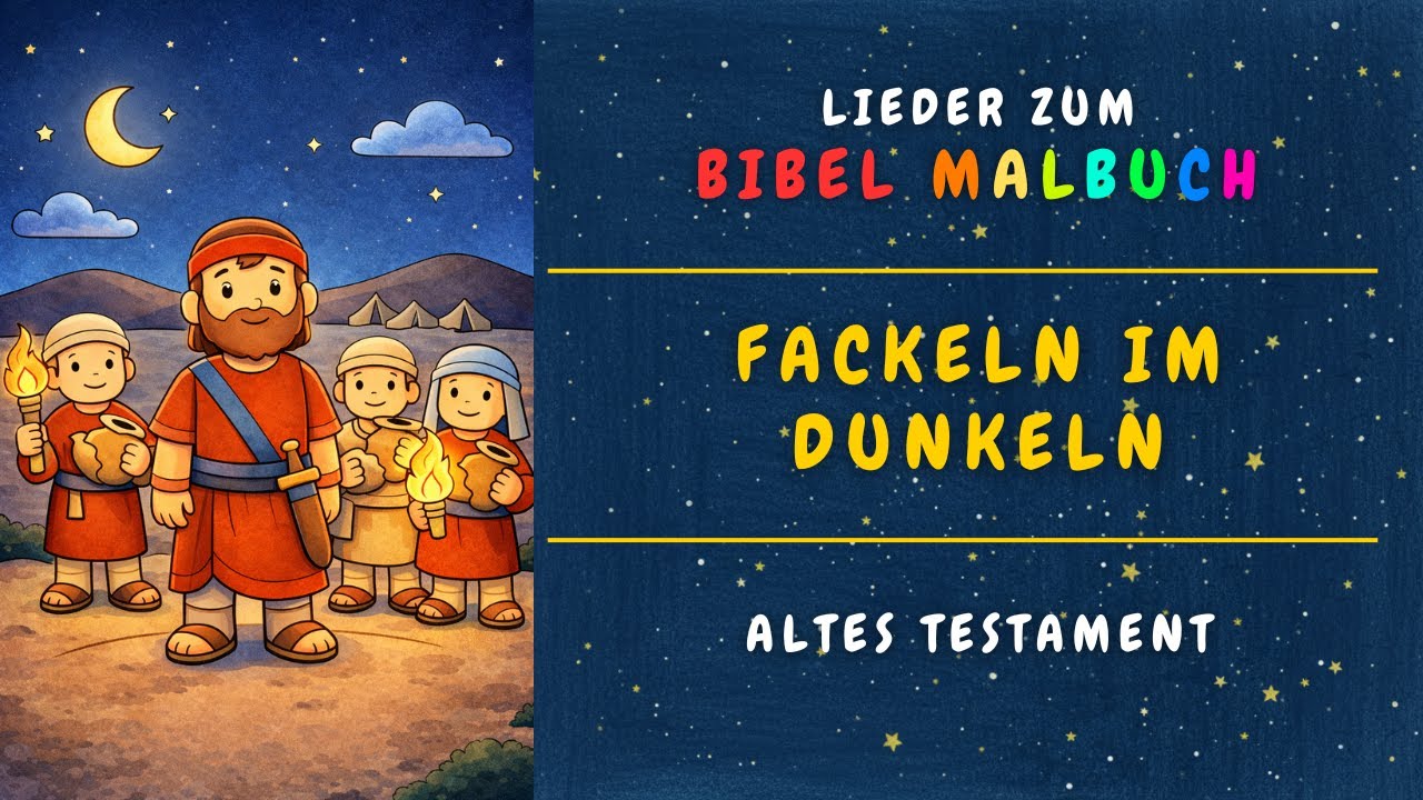 Fackeln im Dunkeln - Dieses Kinderlied erzählt die Geschichte von Gideon und den leuchtenden Fackeln