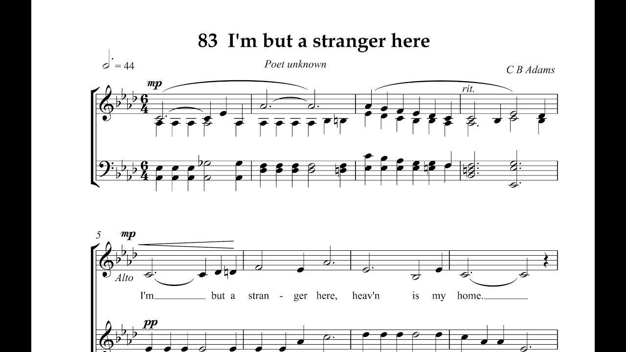 Hymn Collection 083   Im but a stranger