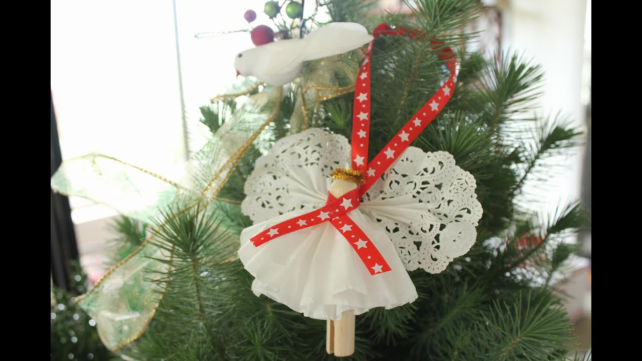 Clothespin Angel Ornament - Christmas Angel Craft