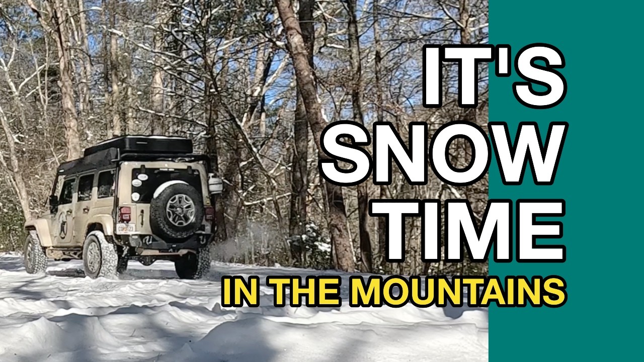 Hitting the snowy trail in the Georgia mountains!