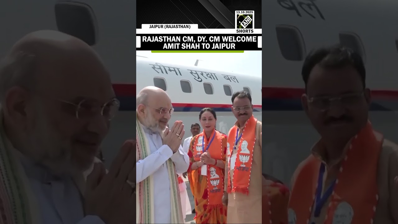 Rajasthan CM Bhajan Lal Sharma, Dy CM Diya Kumari welcome Home Minister Amit Shah to Jaipur