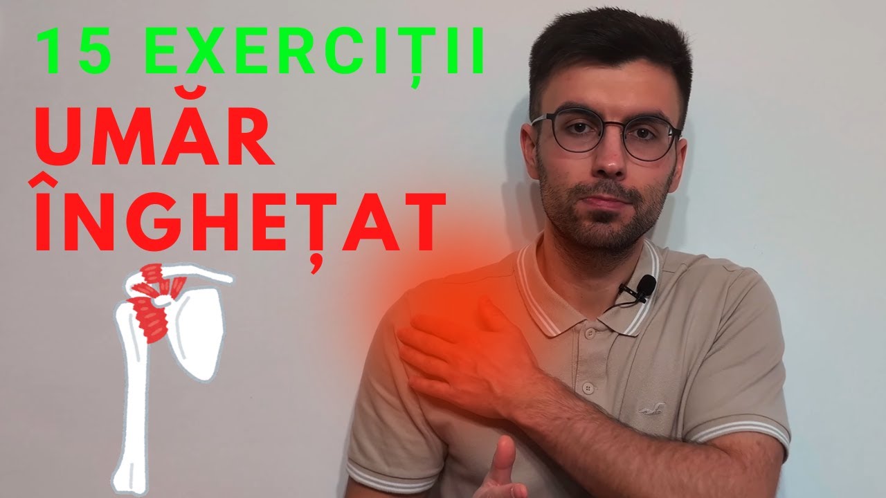 UMĂR ÎNGHEȚAT. CAPSULITĂ ADEZIVĂ. DURERI UMĂR. 15 EXERCIȚII DE RECUPERARE. FROZEN SHOULDER. KINETO