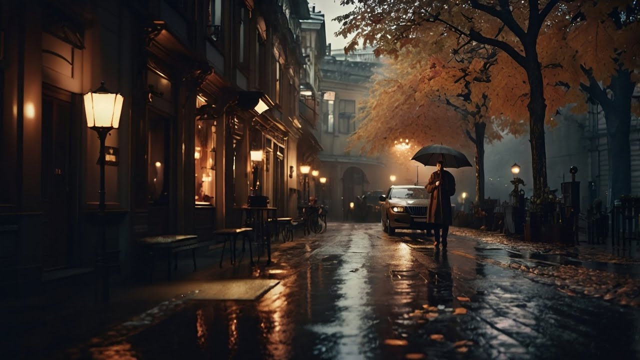 Evening Rain Whispers – Nostalgic & Melancholic Piano Music for Focus, Work & Study | Dark Academia