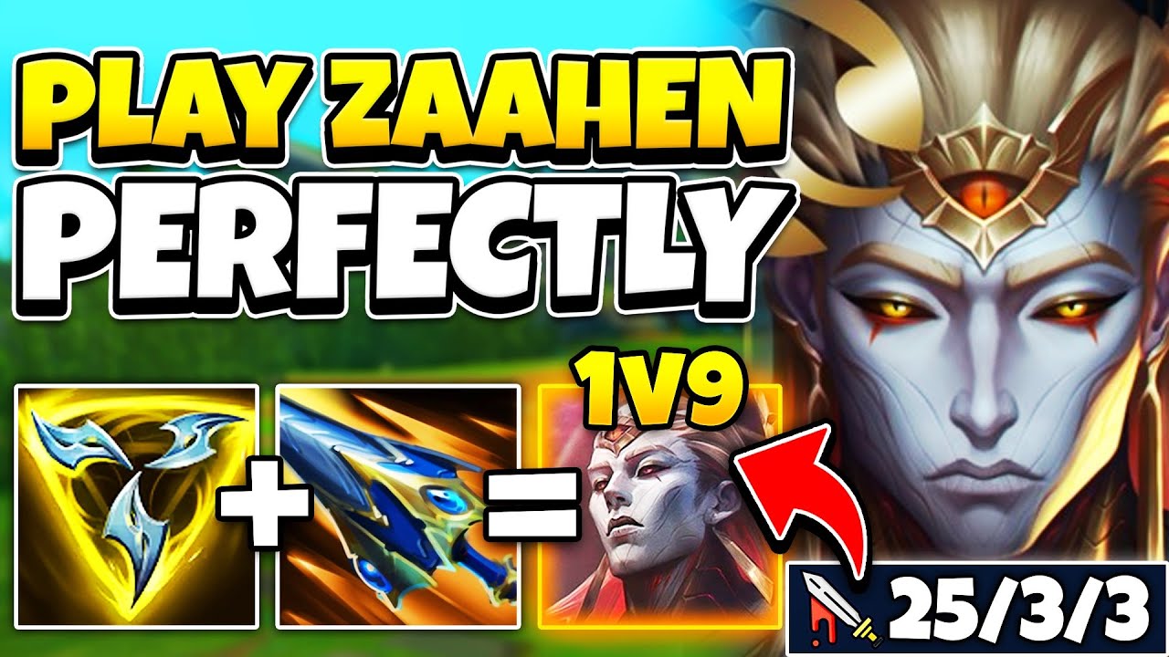 КАК ИДЕАЛЬНО ИГРАТЬ ЗА НОВОГО ЧЕМПИОНА ZAAHEN! (ФАЗА ЛЕЙНИНГА, СПЛИТ-ПУШ, КОМАНДНЫЕ БОИ)